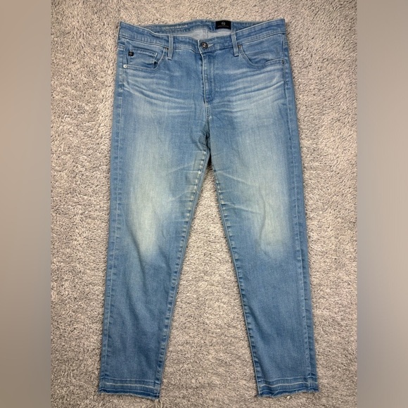 Adriano Goldschmied Jeans Womens 31 Stevie Capri Slim Straight Light Wash Casual - Picture 1 of 6